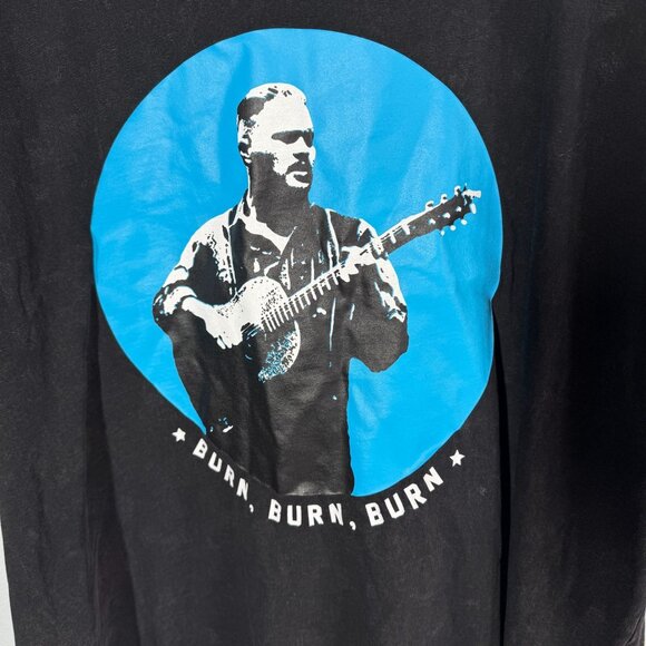 Zach Bryan Short Sleeve T-Shirt Burn Burn Burn Tour Size XXL 2XL Black Acid Wash - Picture 6 of 9